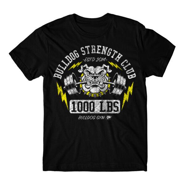 1000 LBS - BULLDOG STRENGTH CLUB - T-SHIRT - $TQ62DF$ Thumbnail