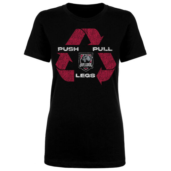 PUSH PULL LEGS REPEAT - WOMEN'S FITTED T-SHIRT Thumbnail